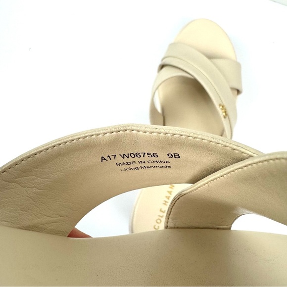 Cole Haan Women's 9 Briella Grand Os Wedge Sandals Ivory Slide On Comfort Shoes - Picture 7 of 8